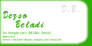 dezso beladi business card